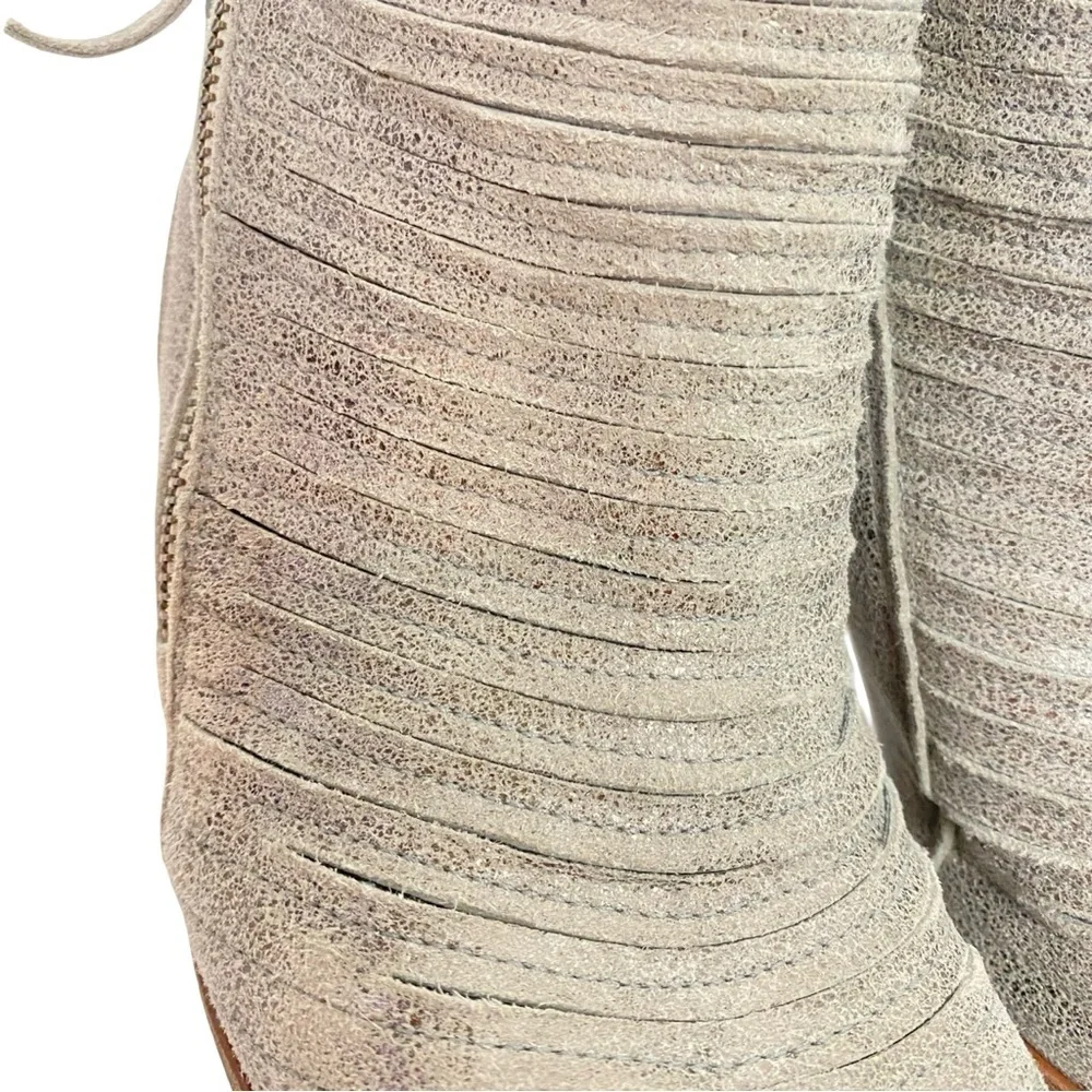 Paul Green Cayanne Peep Toe Bootie Heels Shoes Womens Size 7.5 Neutral Metallic